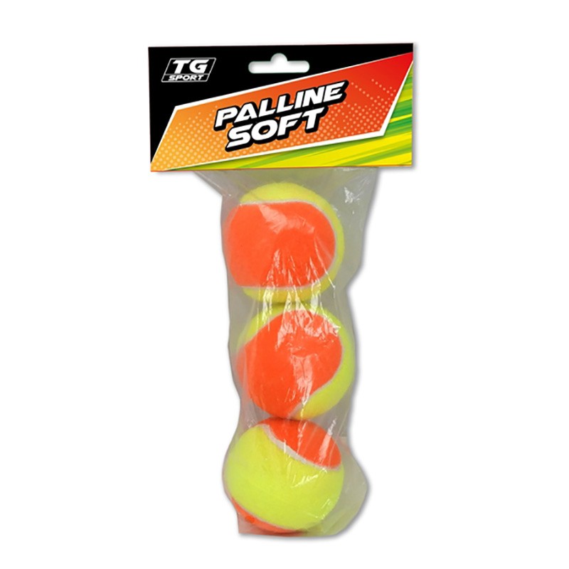 PALLINE TENNIS SOFT PRO 3 PEZZI IN BUSTA