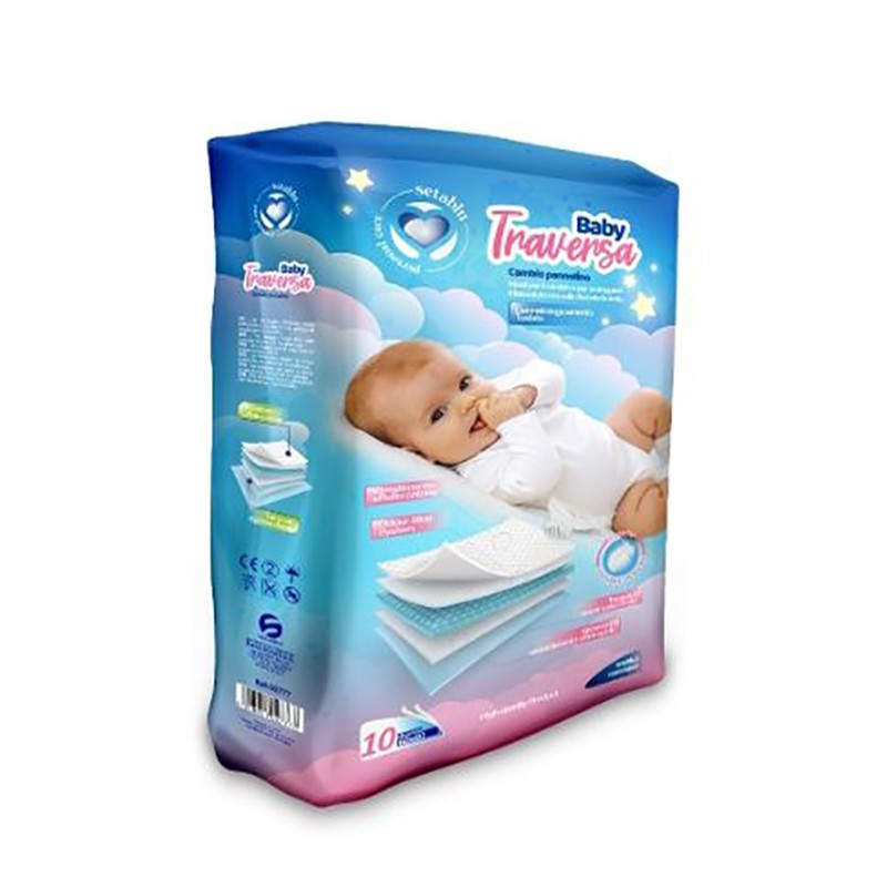 TRAVERSE BABY CAMBIO PANNOLINO 60 X 60 CM 10 PZ