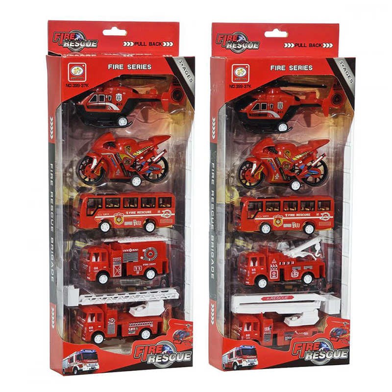 SET 5 VEICOLI POMPIERI A FRIZIONE