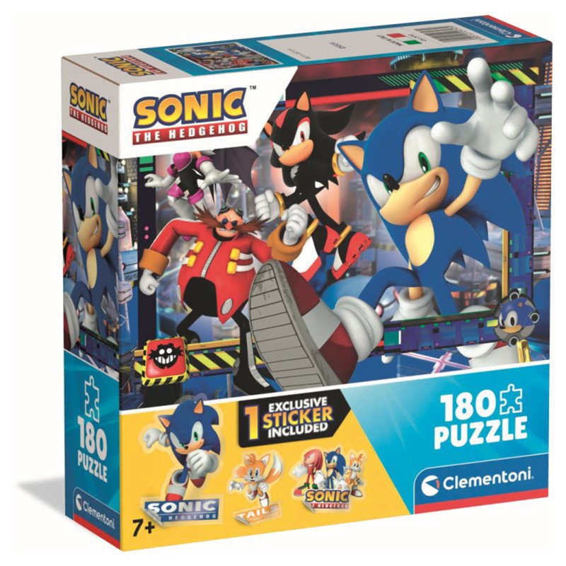 PUZZLE 180 PZ SQUARE BOX SONIC CLEMENTONI
