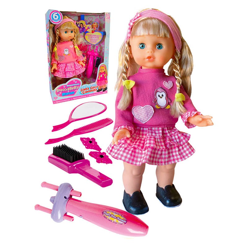TRECCIA BELLA & MARINA PARLA E CAMMINA CM 48 CON ACCESSORI