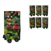 CARTELLA CAMION DINO 22 CM CON  DINOSAURI 6 ASS.