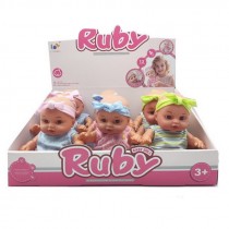 BAMBOLA RUBY CON SUONO 3 COL. 16 CM