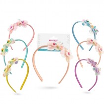 CERCHIETTO FIORI VARI COLORI CON CAVALLOTTO