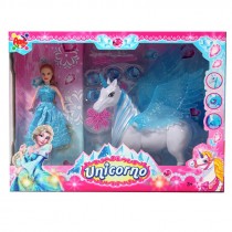 SET CAVALLINO ALATO CON PRINCIPESSE