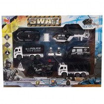 SCATOLA SET AUTOMEZZI SWAT