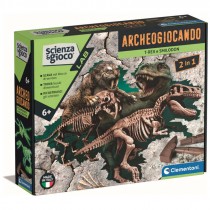 ARCHEOGIOCANDO T-REX E SMILODON 2IN1 CLEMENTONI