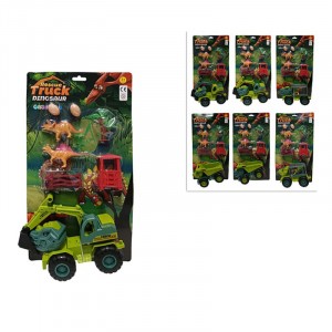 CARTELLA CAMION DINO 22 CM CON  DINOSAURI 6 ASS.