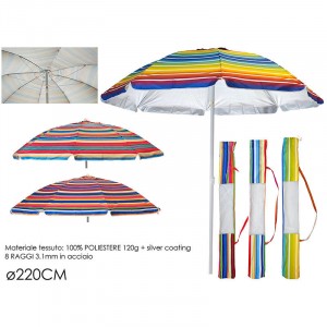 OMBRELLONE 220CM C/SNODO 3ASS