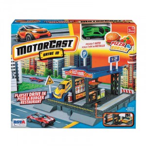 PLAYSET MOTORCAST DRIVE IN CON AUTO DIE CAST