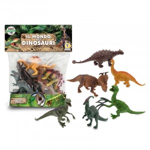 DINOSAURI 6 PEZZI CON MAPPA