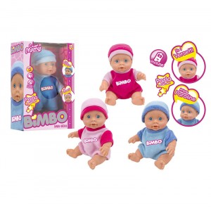 BAMBOLOTTO 21CM C/ SUONI 4 COLORI