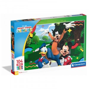 PUZZLE 104  MAXI MICKEY MOUSE CLUB HOUSE CLEMENTONI