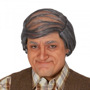 PARRUCCA GRIGIA ANZIANO PELATA CON CAPELLI