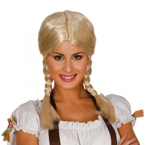 PARRUCCA TRECCE BIONDA