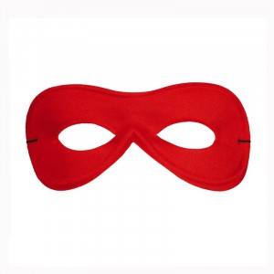 MASCHERA PIERROT ROSSA IN SETA EXTRA