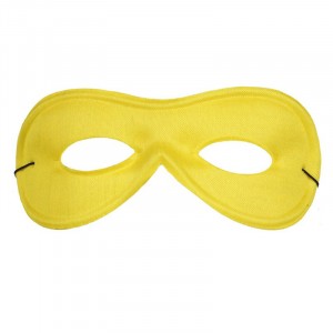 MASCHERA PIERROT GIALLA IN SETA EXTRA