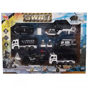 SCATOLA SET AUTOMEZZI SWAT
