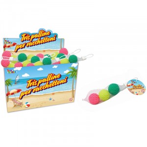 SET 3 PALLINE RACCHETTA SPIAGGIA