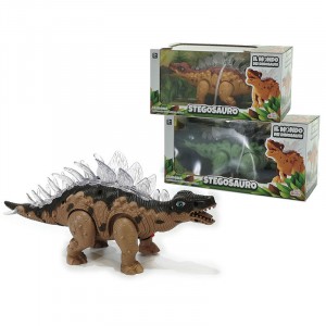 MONDO DINOS-STEGOSAURO B/O LU/SUO/MOV 3ASS 29 CM