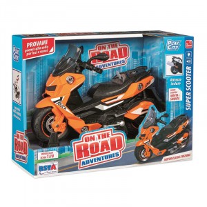 SUPER SCOOTER FRIZIONE SCALA 1:18 2 MONTA E SMONTA LUCI E SUONI