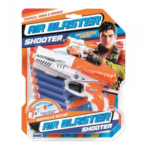 PISTOLA AIR BLASTER BLISTER 4 DARDI 20 CM