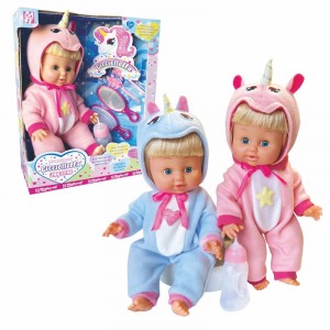 CICCIOTTELLA UNICORNO 36 CM VOCE BEVE E PIPI'