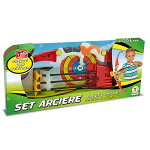 SET ARCIERE CON ARCO FRECCE E BERSAGLIO